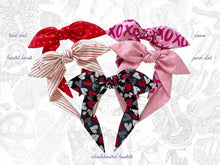 Load image into Gallery viewer, Valentine’s Day Top Knot Headband, Pink Knotted Headband for Women or girls, Gifts for her, Red bowband