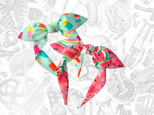 Load image into Gallery viewer, Summer Top knot headband - 2 Fabric options! Cute popsicles, Watermelon bowband
