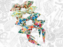 Load image into Gallery viewer, Floral Top knot headband- 4 options! Rifle Paper Co Floral Bowband, Bohemian, Cottagecore
